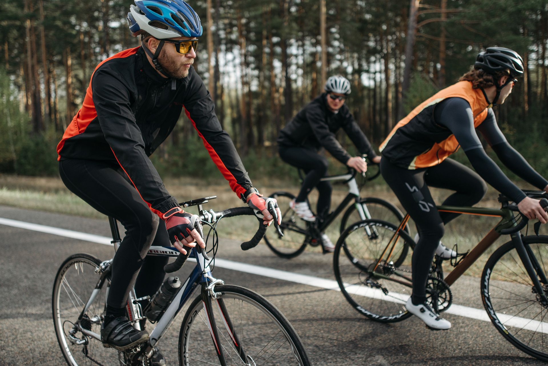 Road cyclists training